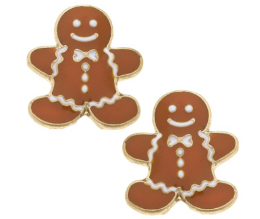 Gingerbread Men Stud Earrings