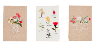 Flower Embroidery Towels