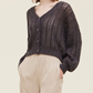 Pointelle Cropped Cardigan