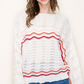 Pointelle Stripe Sweater