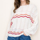 Pointelle Stripe Sweater