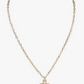 Gold Stone Cross Necklace