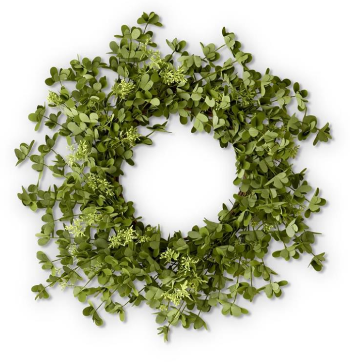 Green Eva Leaves Eucalyptus Wreath w/Seed Pods