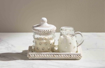 Hobnail Cream & Sugar Set