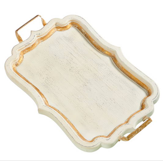 Distressed White Tray