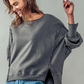 Organic Pigment Washed Sweatshirt Top