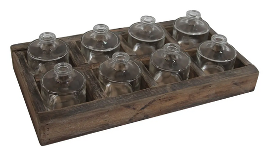 Glass Bottles Wooden Crate