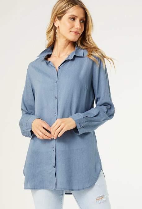 Skyla Button Down Tunic Top