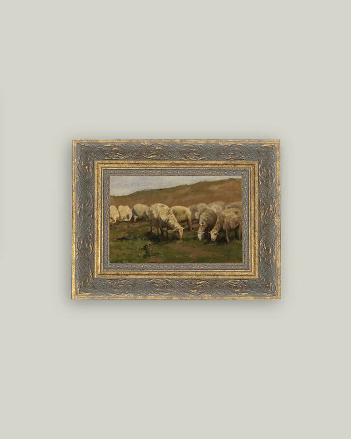 Sheep Landscape Framed Art