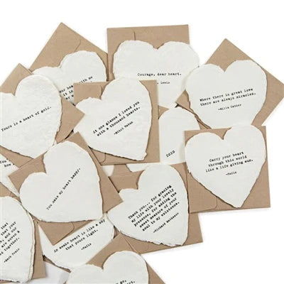 Mini Deckled heart Shaped Cards