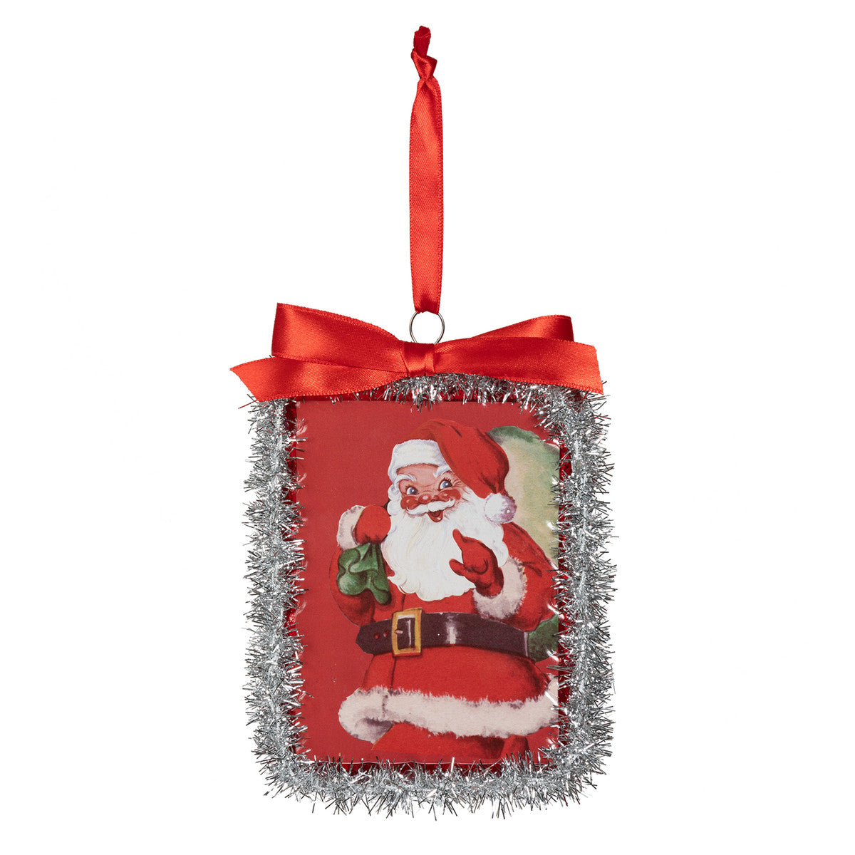 Classic Santa Postcard Ornament