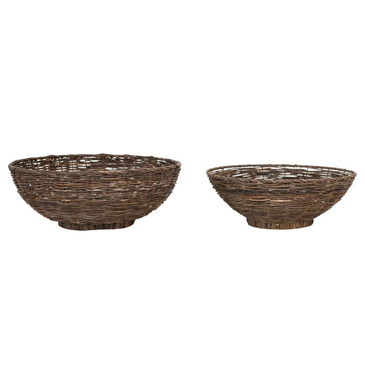 Woven Vine & Metal Baskets