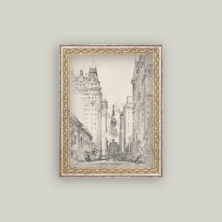 New York Sketch Framed Print