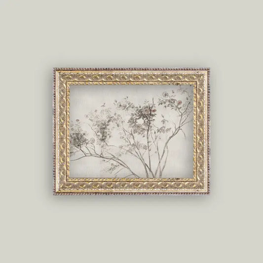 Rose Bush Framed Antique Art