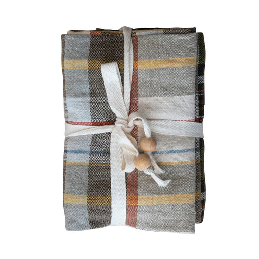 Plaid Tea Towel Set