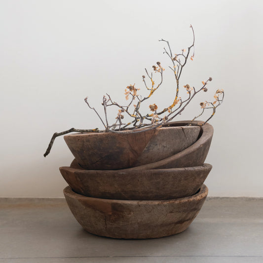 Found Teak Wood Bowl