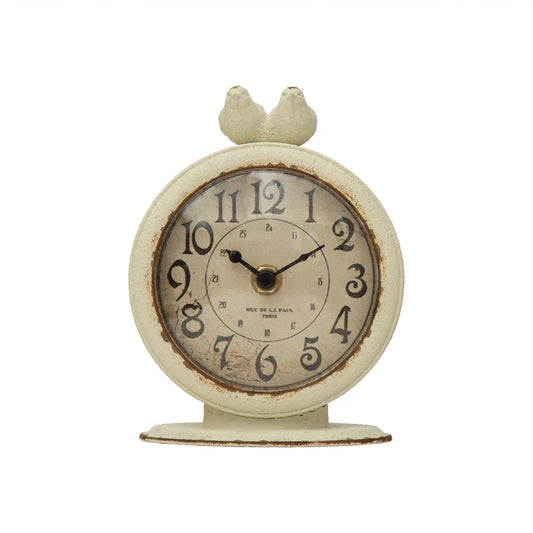 Pewter Mantel Clock