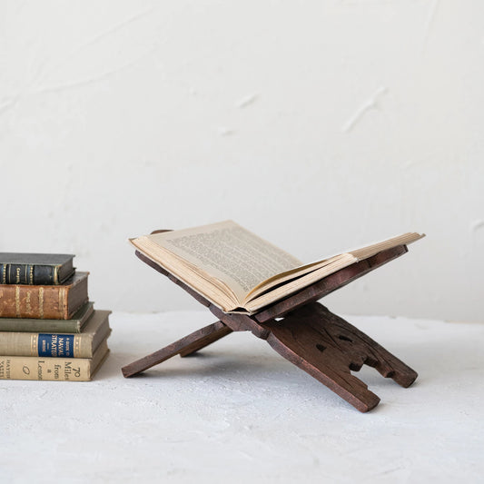 Reclaimed Wood Folding Book Holder