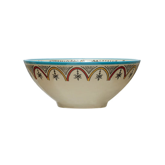 Hand-Painted Stoneware Bowl