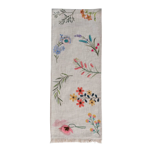 Cotton Slub Printed Table Runner