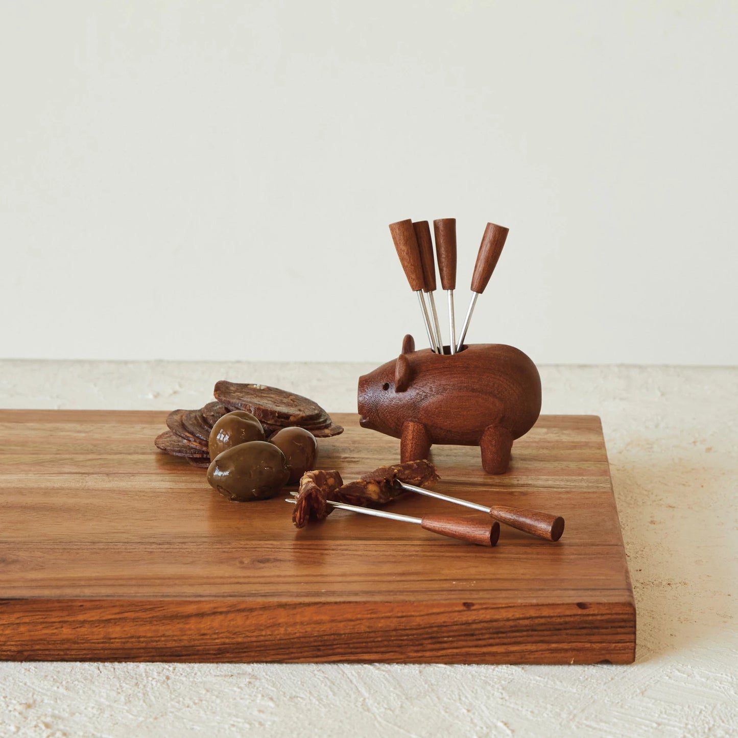 Pig Holder & Appetizer Forks