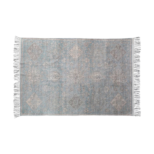 Cotton Chenille Distressed Print Rug