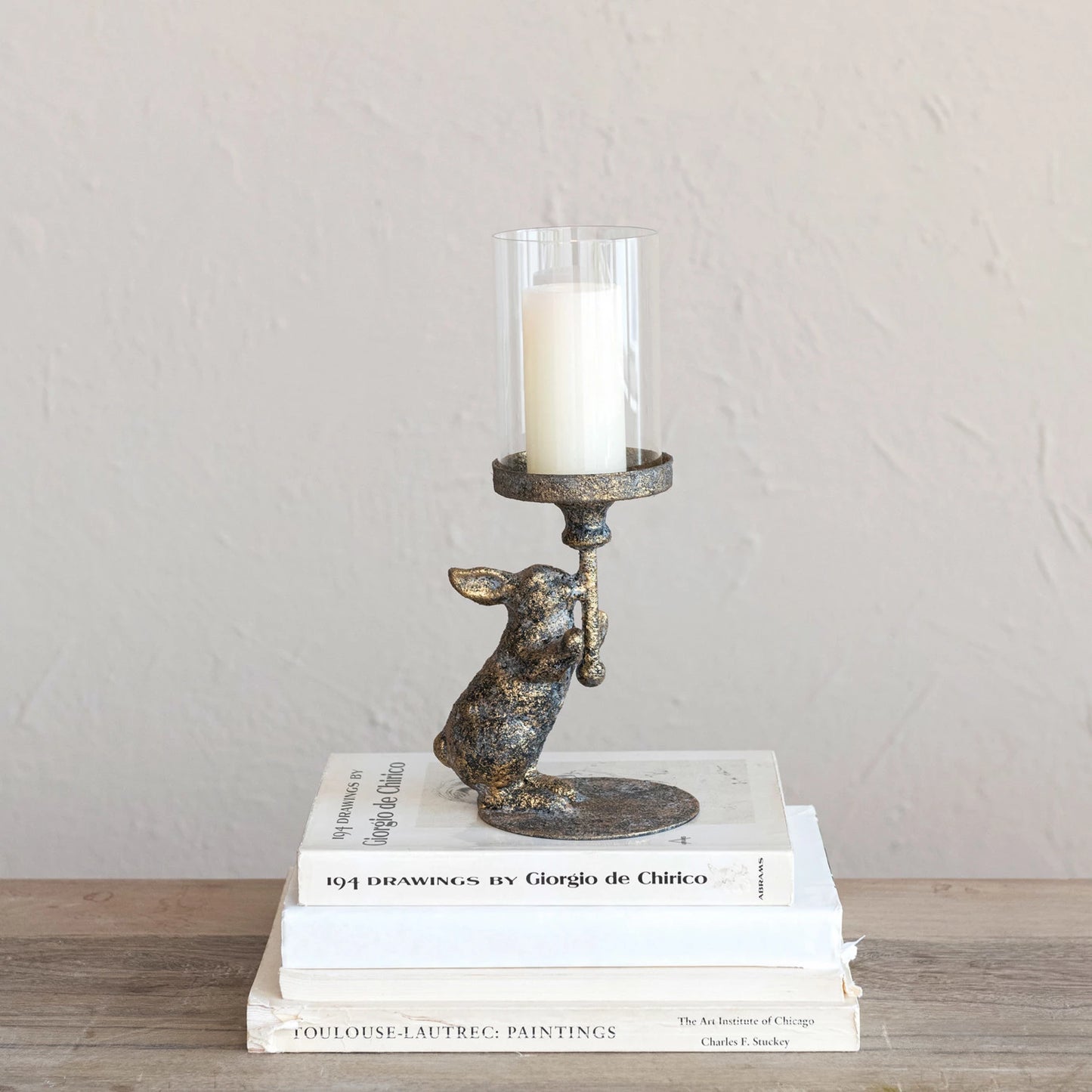 Metal Rabbit Candle Holder