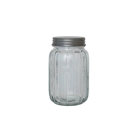 Pressed Glass Tea Jar