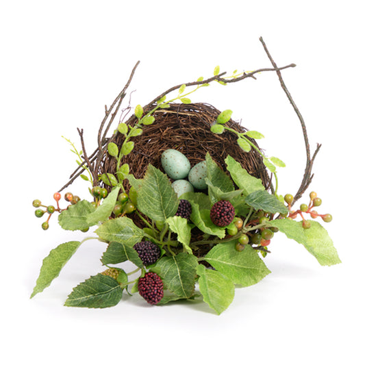 8" Bird nest with Raspberry