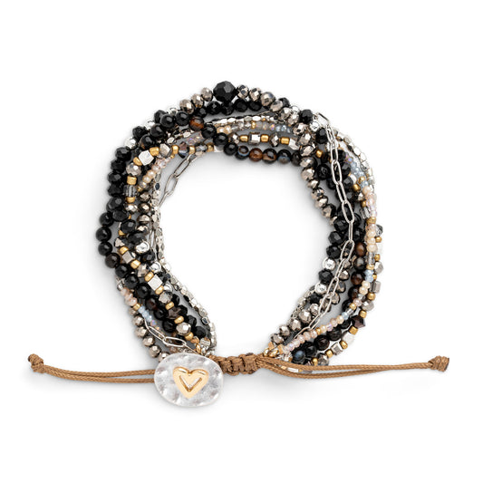 Beaded Love Bracelet Black