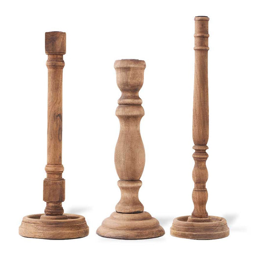 Wood Taper Candleholders