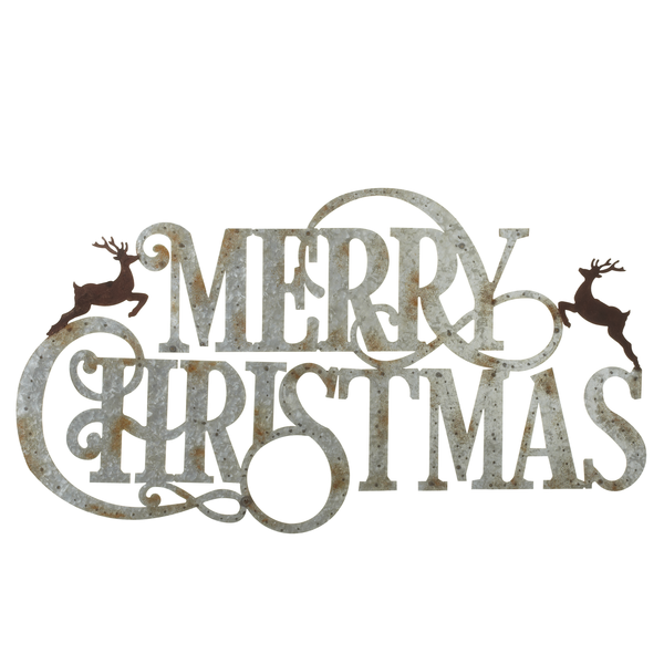 Galvanized Merry Christmas Wall Decor