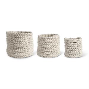 Cream Woven Rope Basket