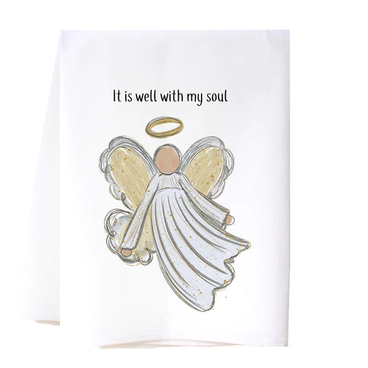 It Is Well Angel Flour Sack Towel