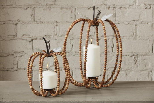 Beaded Pumpkin Lanterns