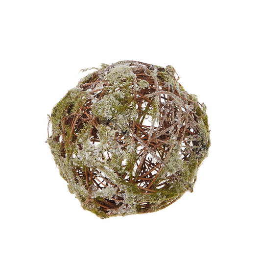 Glittered Moss Ball Ornament