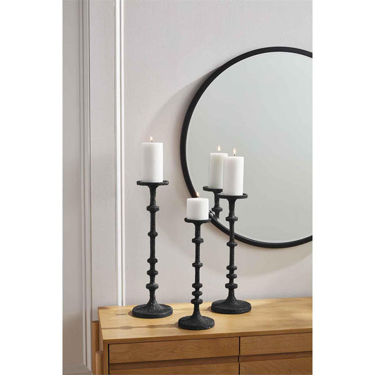 Black Metal Candlesticks