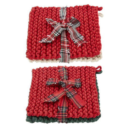 Christmas Crocheted Pot Holder Set