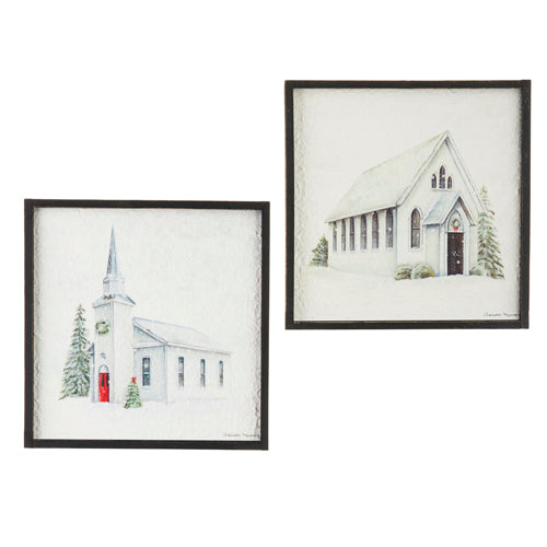 Church Textured Paper Wall Art