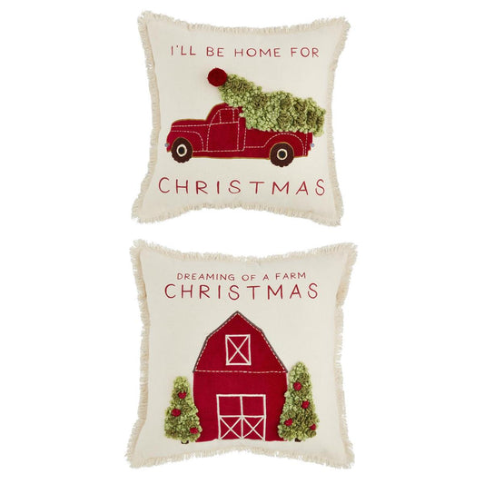 Farm Christmas Applique Pillows