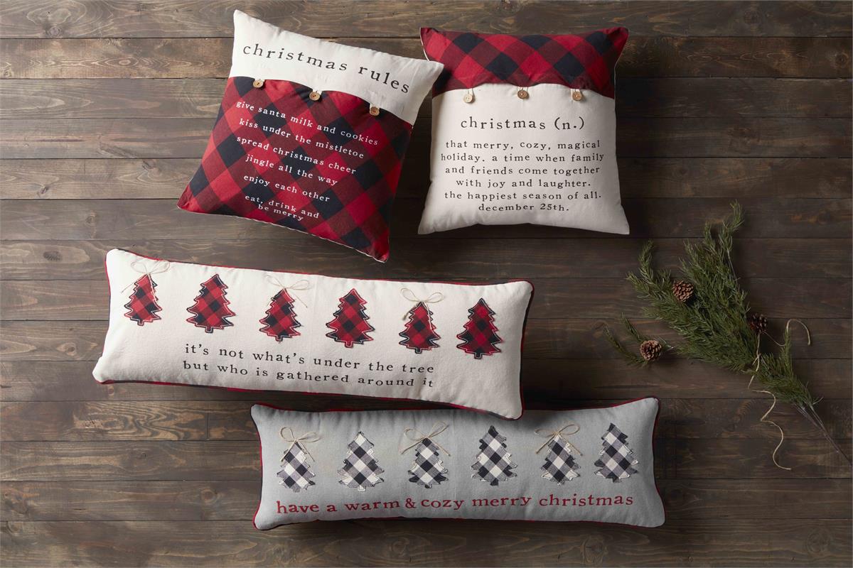 Christmas Check Pillows