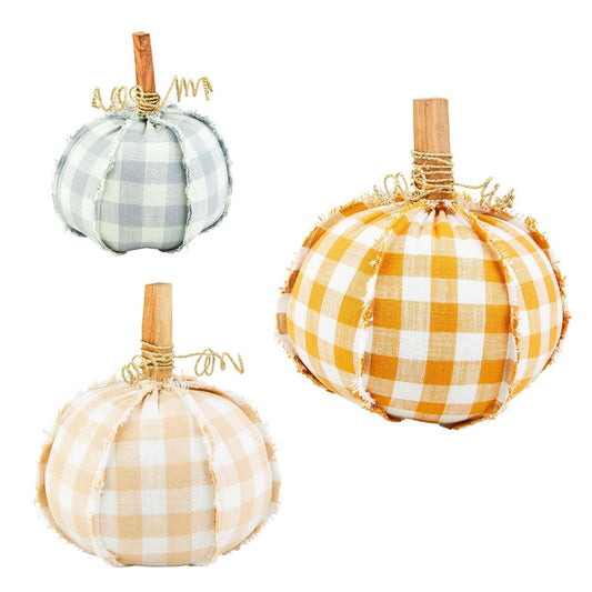 Gingham Pumpkins