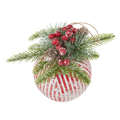 Ticking Stripe Ball Ornament