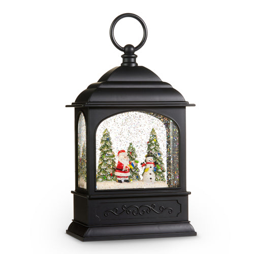 Santa & Snowman Musical Lighted Water Lantern