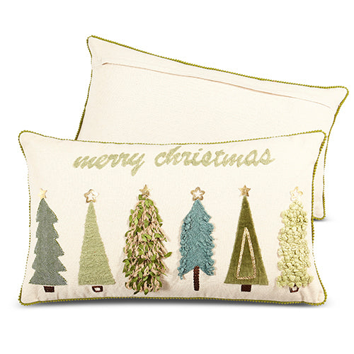 Merry Christmas Tree Pillow