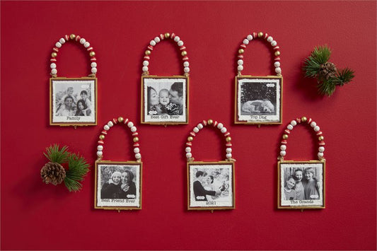 Beaded Photo Ornaments