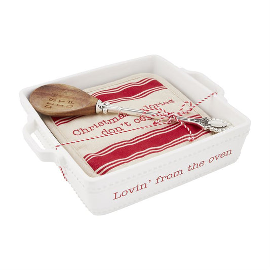 Christmas Baker & Trivet Set