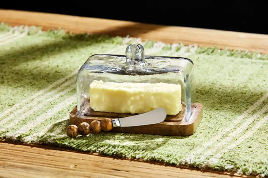 Beaded Butter Dish Set