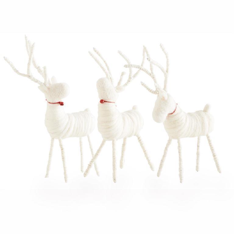 White Felt Deer