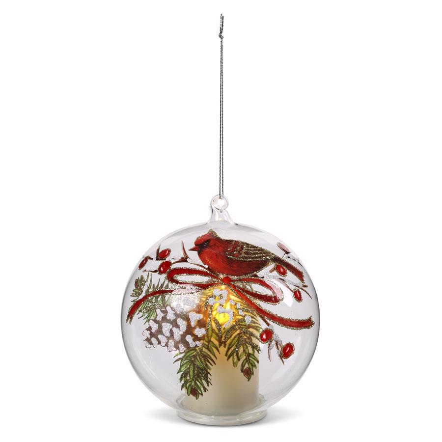 Glass Cardinal Ornament